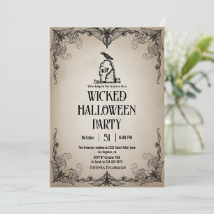 Vintag-Wicked-Good-Time-Halloween-Party Einladung