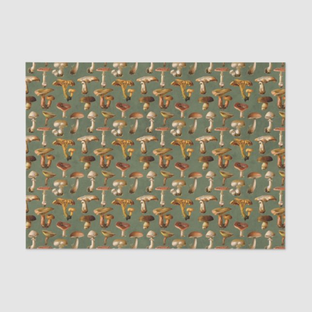 Vintag Wild Mushroom Seidenpapier (Vorderseite)