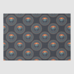 Vintag Wilderness Sunset Polka Dot Mandala Seidenpapier