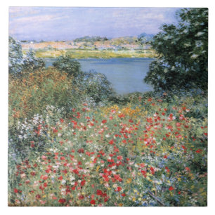Vintag Willard Metcalf Poppy Garden Fliese