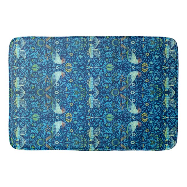 Vintag William Morris Bird Badematte (Vorderseite)