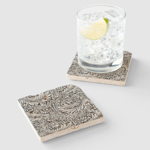 Vintag William Morris Black Larkspur Botanisch Steinuntersetzer