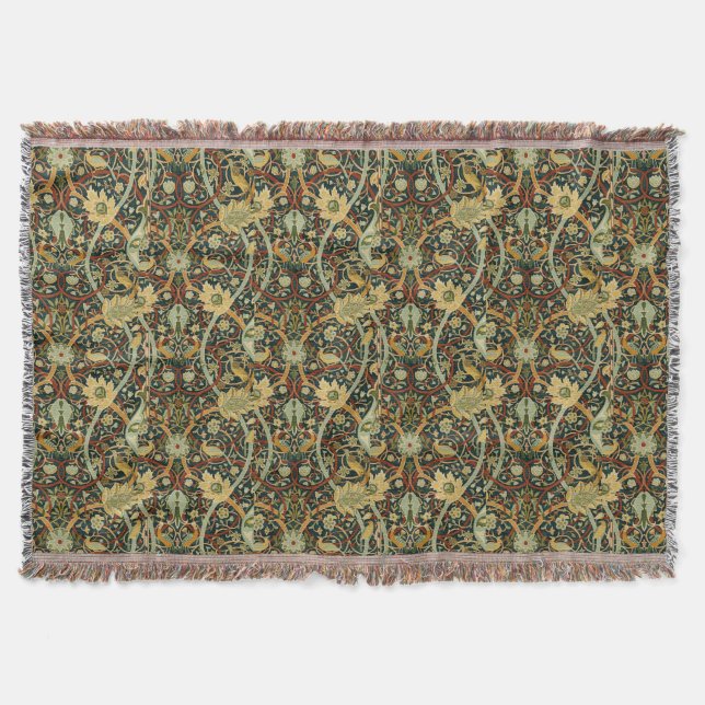 Vintag William Morris Bullerswood Carpet Decke (Vorderseite)