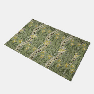Vintag William Morris Daffodil Blume Gelb Fußmatte