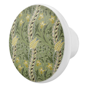 Vintag William Morris Daffodil Blume Gelb Keramikknauf