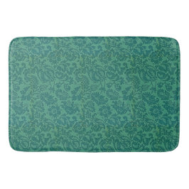 Vintag William Morris floral Pattern Green Badematte