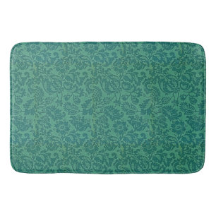 Vintag William Morris floral Pattern Green Badematte
