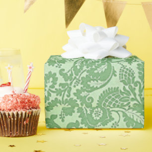 Vintag William Morris floral Pattern Green Geschenkpapier