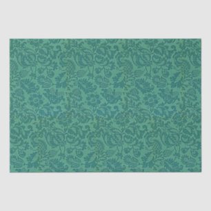 Vintag William Morris floral Pattern Green Seidenpapier