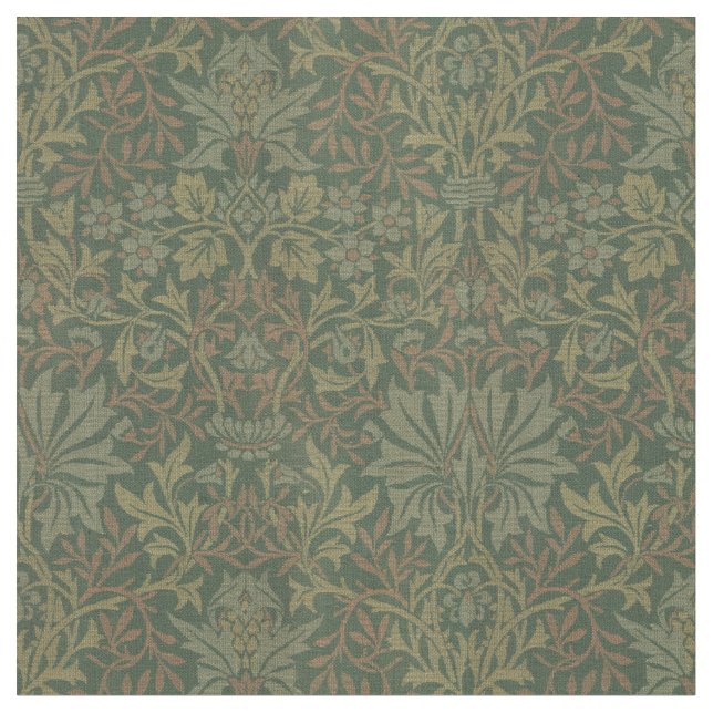 Vintag William Morris Flower Garden Pattern Stoff (Nahaufnahme)