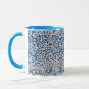 Vintag William Morris Forest Rabbit Bird Foliage Tasse