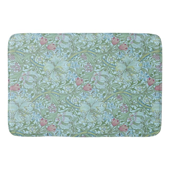 Vintag William Morris Golden Lily Badematte (Vorderseite)
