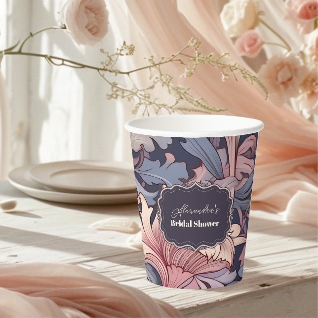 Vintag William Morris Lavender Bridal Pappbecher (Von Creator hochgeladen)