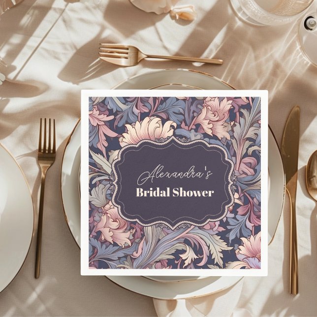 Vintag William Morris Lavender Bridal Serviette (Von Creator hochgeladen)