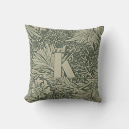 Vintag William Morris Marigold Pattern Monogram Kissen