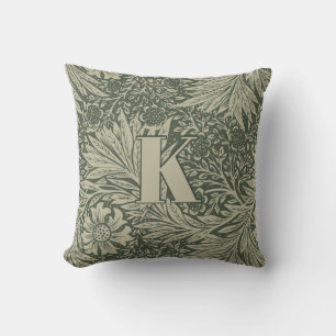 Vintag William Morris Marigold Pattern Monogram Kissen