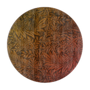 Vintag William Morris Orange Larkspur Botanisch Schneidebrett