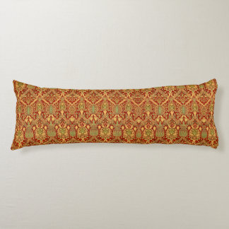 Vintag William Morris Pattern Red Turquoise Gold Seitenschläferkissen