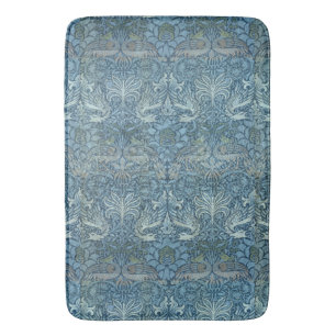 Vintag William Morris Peacock und Dragon Badematte