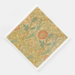 Vintag William Morris Pink und Rose Serviette