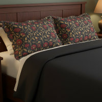 Vintag William Morris Red Gold Poppy Floral