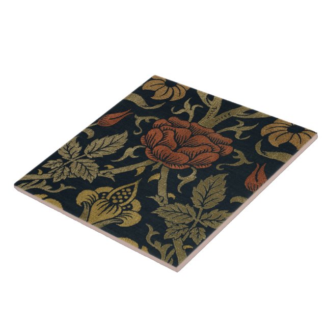 Vintag William Morris Rose und Lily Fliese (Seite)