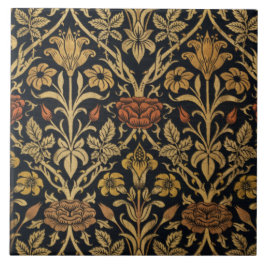 Vintag William Morris Rose und Lily Fliese