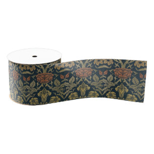 Vintag William Morris Rose und Lily Ripsband