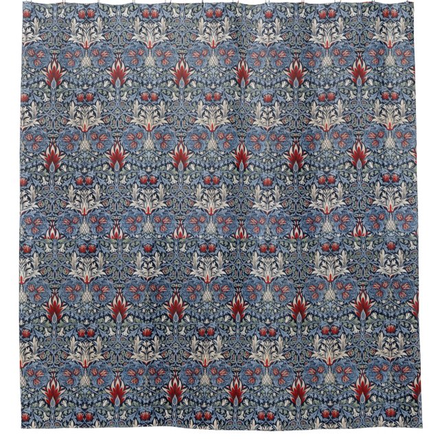 Vintag William Morris Snakehead Duschvorhang (Vorderseite)