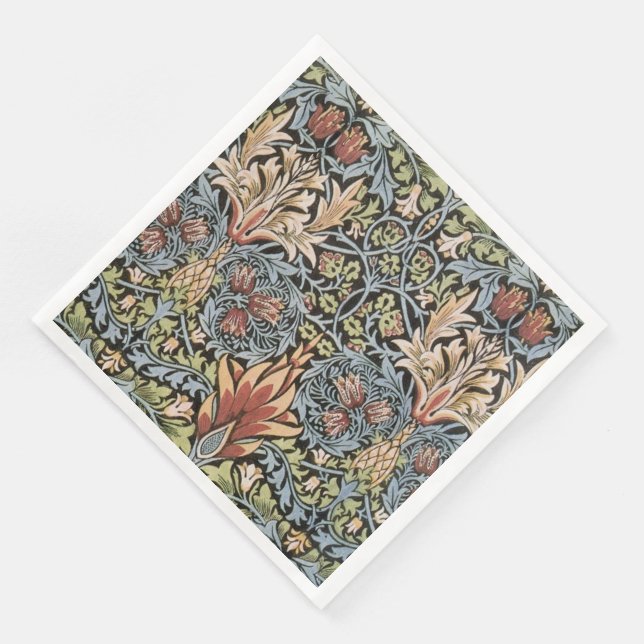 Vintag William Morris Snakehead Serviette (Ecke)