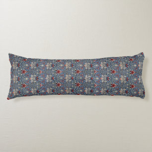 Vintag William Morris Snakeshead Fritillary Red Seitenschläferkissen