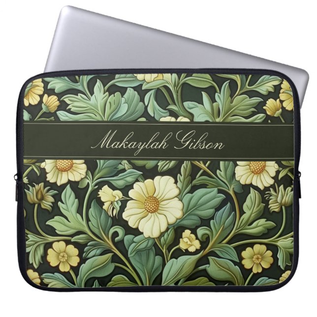 Vintag William Morris Spring Floral Laptopschutzhülle (Vorderseite)