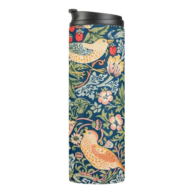 Vintag William Morris 'Strawberry Diief' Muster Thermosbecher (Nach rechts gedreht)