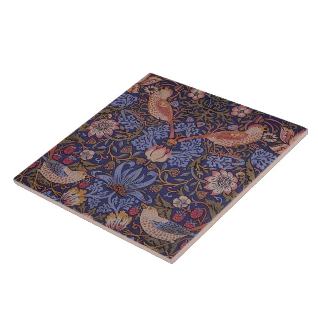 Vintag William Morris Strawberry Thief Fliese (Seite)