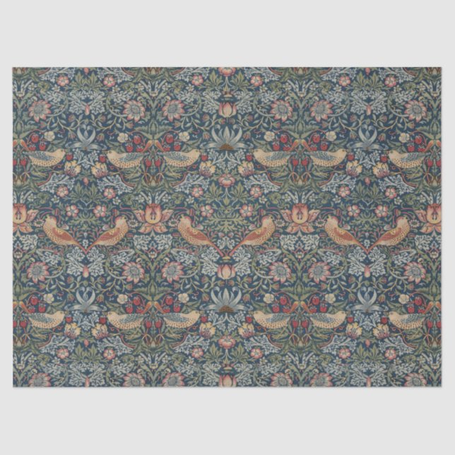 Vintag William Morris Strawberry Thief Seidenpapier (Vorderseite)