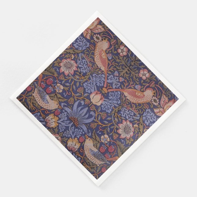 Vintag William Morris Strawberry Thief Serviette (Ecke)