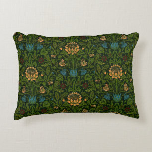 Vintag William Morris Violet und Columbine Dekokissen