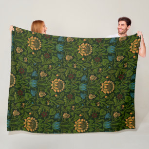 Vintag William Morris Violet und Columbine Fleecedecke