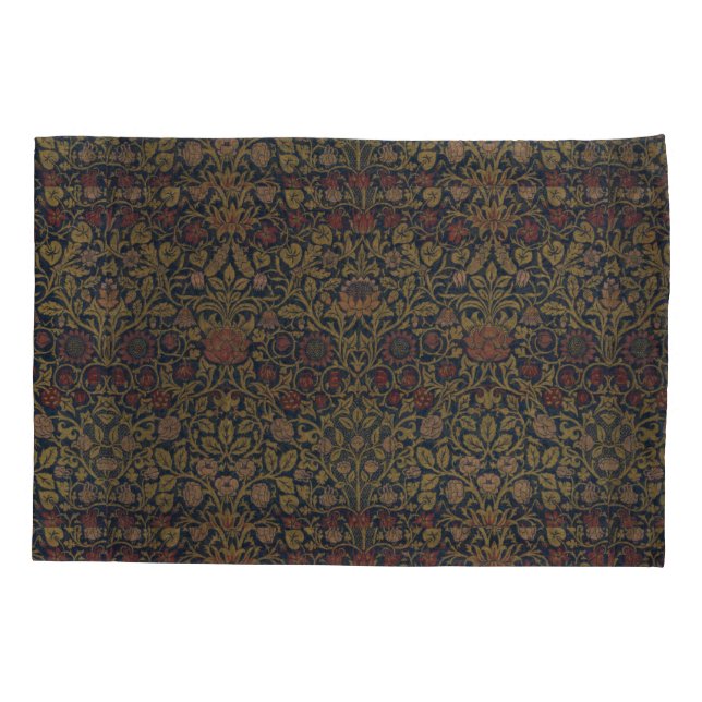 Vintag William Morris Violet und Columbine Kissenbezug (Rückseite)