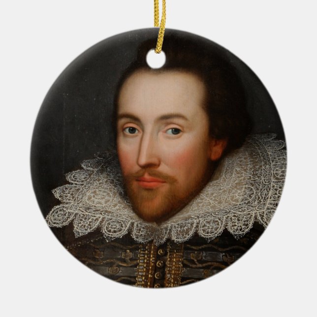 Vintag William Shakespeare Portrait Keramik Ornament (Vorne)