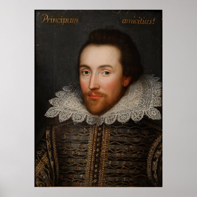 Vintag William Shakespeare Portrait Poster (Vorne)