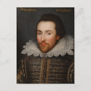 Vintag William Shakespeare Portrait Postkarte