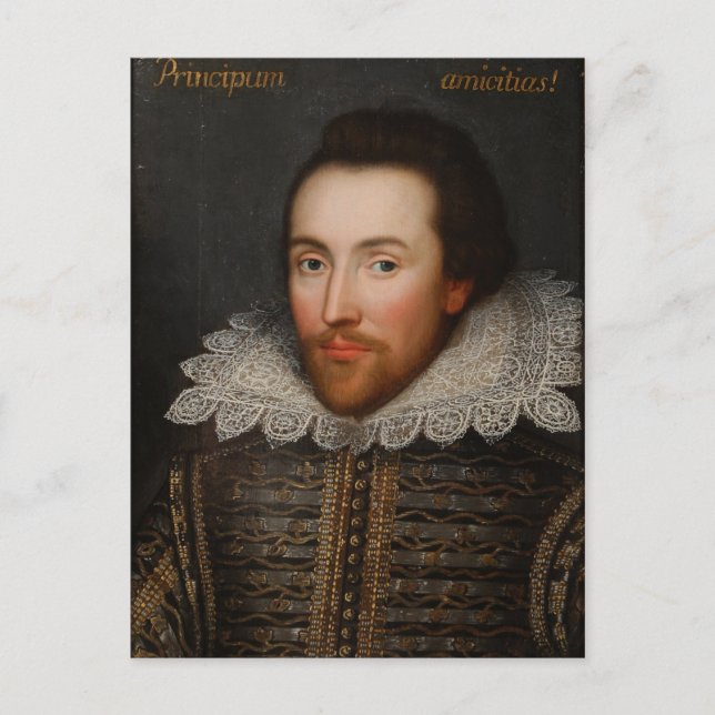 Vintag William Shakespeare Portrait Postkarte (Vorderseite)
