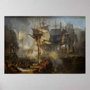 Vintag William Turner Die Schlacht von Trafalgar Poster
