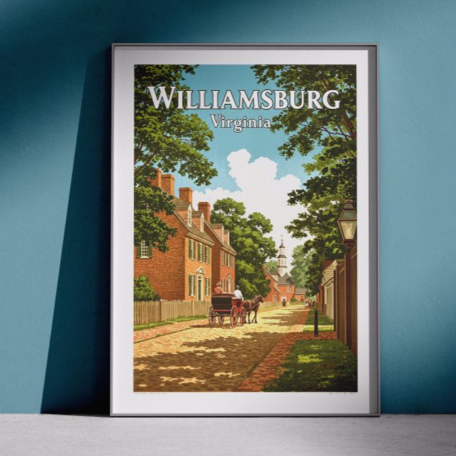 Vintag Williamsburg Virginia Poster (Von Creator hochgeladen)