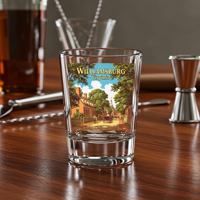 Vintag Williamsburg Virginia Schnapsglas (Von Creator hochgeladen)