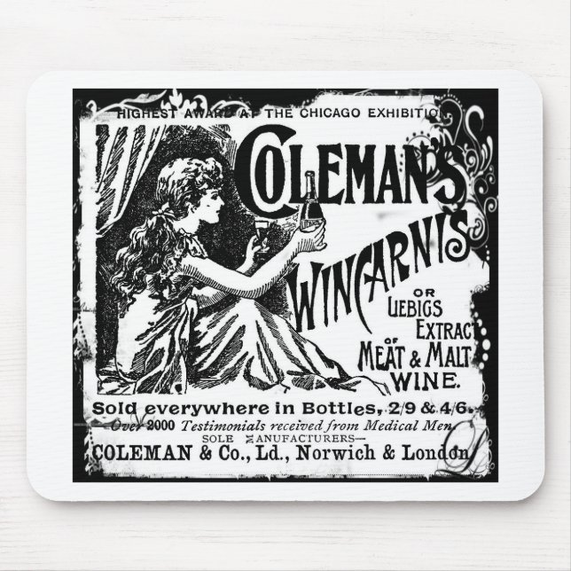 Vintag Wincarnis Tonic Ad Mousepad (Vorne)