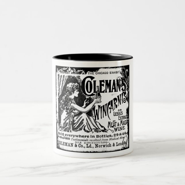 Vintag Wincarnis Tonic Ad Zweifarbige Tasse (Mittel)