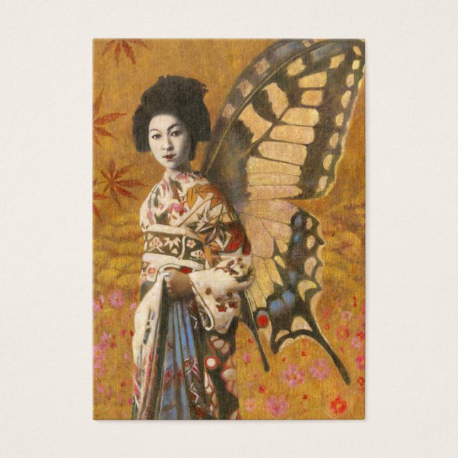 Vintag Winged Geisha ACEO Business Card (Vorderseite)