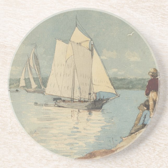 Vintag Winslow Homer Clear Sailing Getränkeuntersetzer (Vorne)